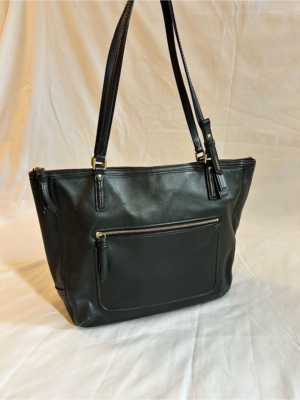 Coach Black Leather Tote
